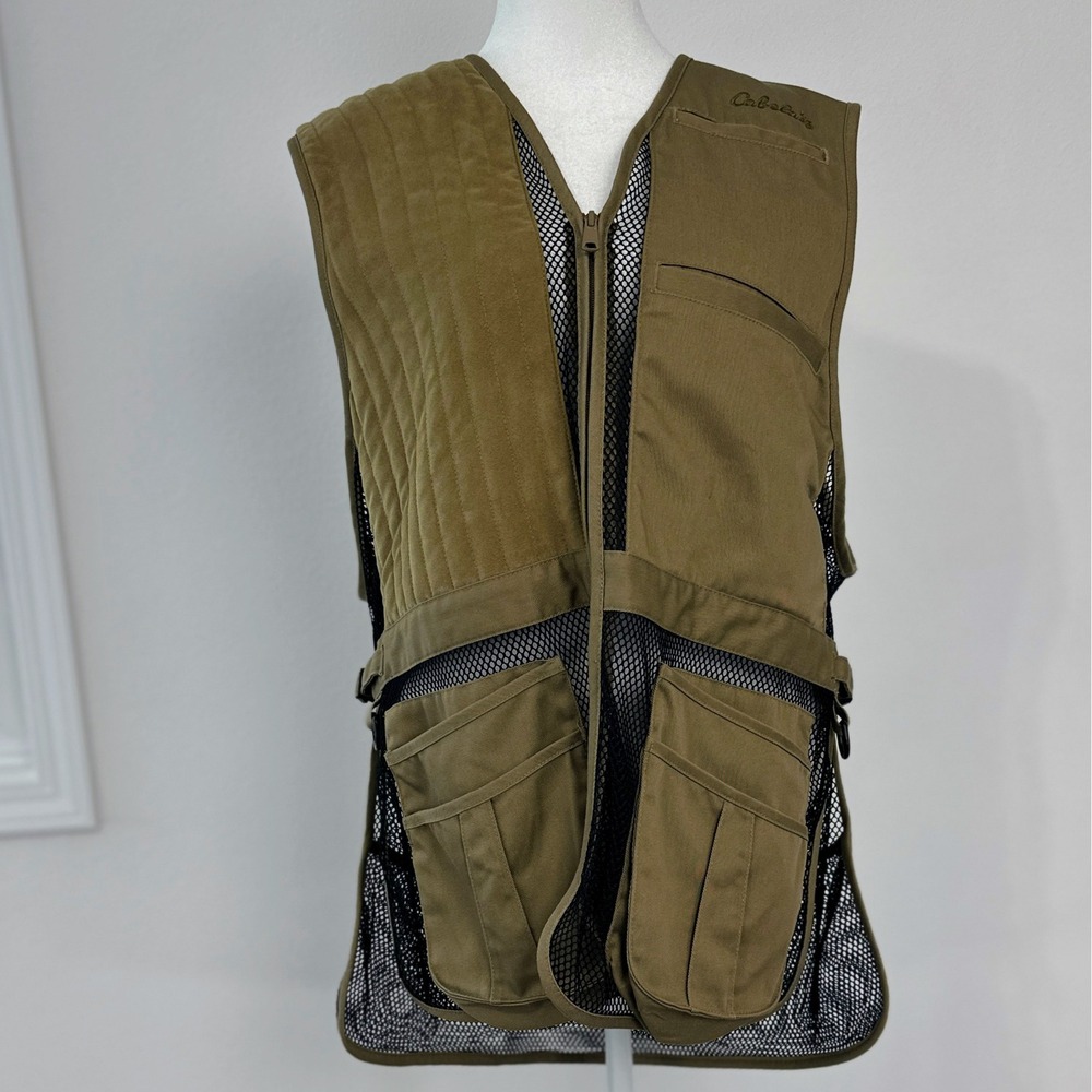 Cabela's Shooting Vest Men XL Brown Excellent